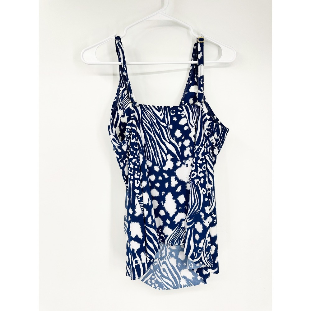 Beyond Control Tankini Top 14 Blue Animal Haven Swimwear Beach Vacation - Picture 3 of 5